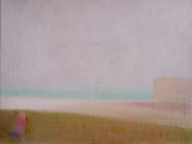 La plage, oeuvre de Lyne Seybel, collection Marines, Huile, 54x73 cm
