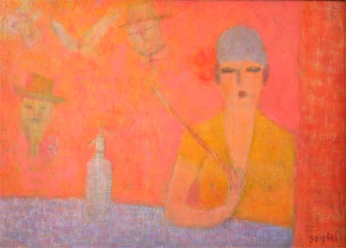 Nana, oeuvre de Lyne Seybel, collection Scènes de genres, Huile, 65x92 cm