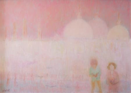 Lumière, oeuvre de Lyne Seybel, collection Venise, Huile, 65x92 cm